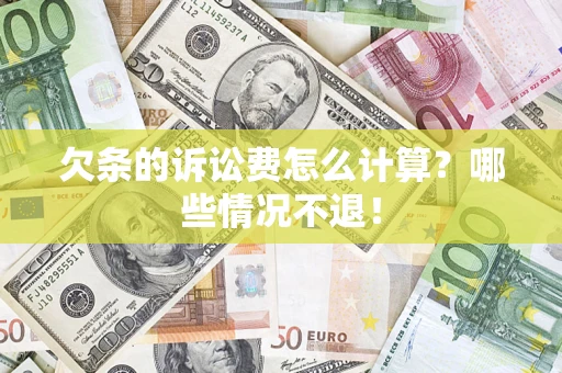 济南欠条的诉讼费怎么计算?哪些情况不退! 济南欠条的诉讼费怎么计算?哪些情况不退!