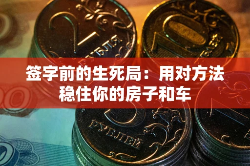 济南签字前的生死局：用对方法稳住你的房子和车