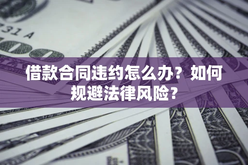 济南借款合同违约怎么办？如何规避法律风险？